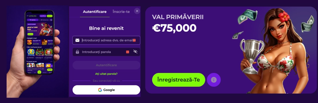 Gambloria app registration login