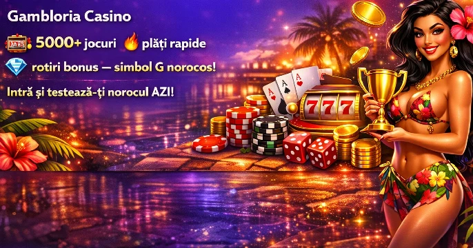 Gambloria casino – bonus de bun venit până la 7.500 RON și 250 Rotiri Gratuite, cazinou online România